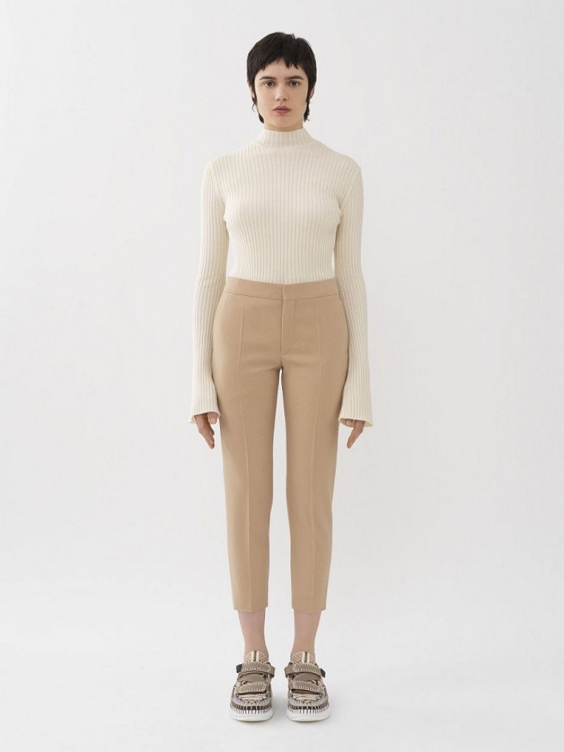 Spodnie Chloe Cropped Brązowe | CHE-SR14000