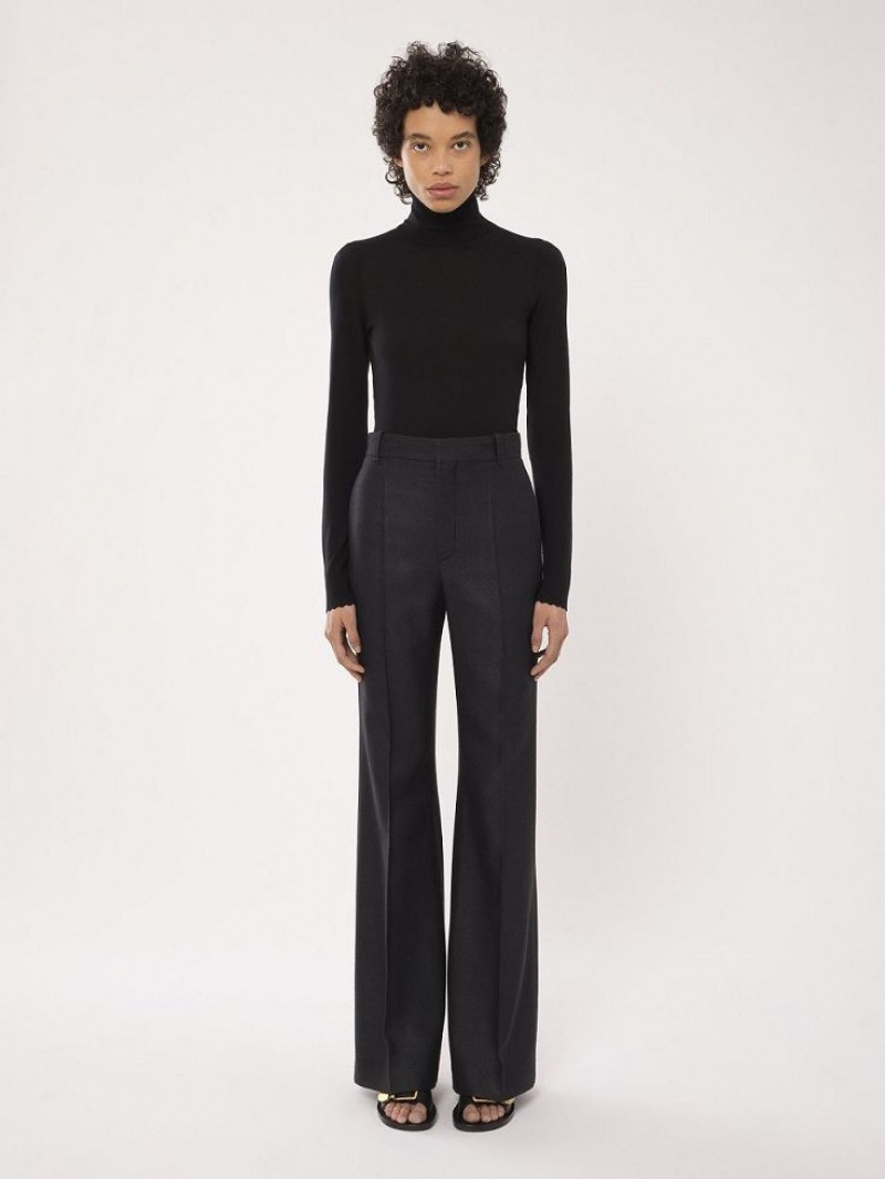 Spodnie Chloe High-waisted Flare Czarne | CHE-SR14015