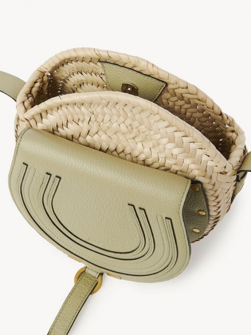 Torba Crossbody Chloe Marcie Basket Zielone | CHE-SR13486