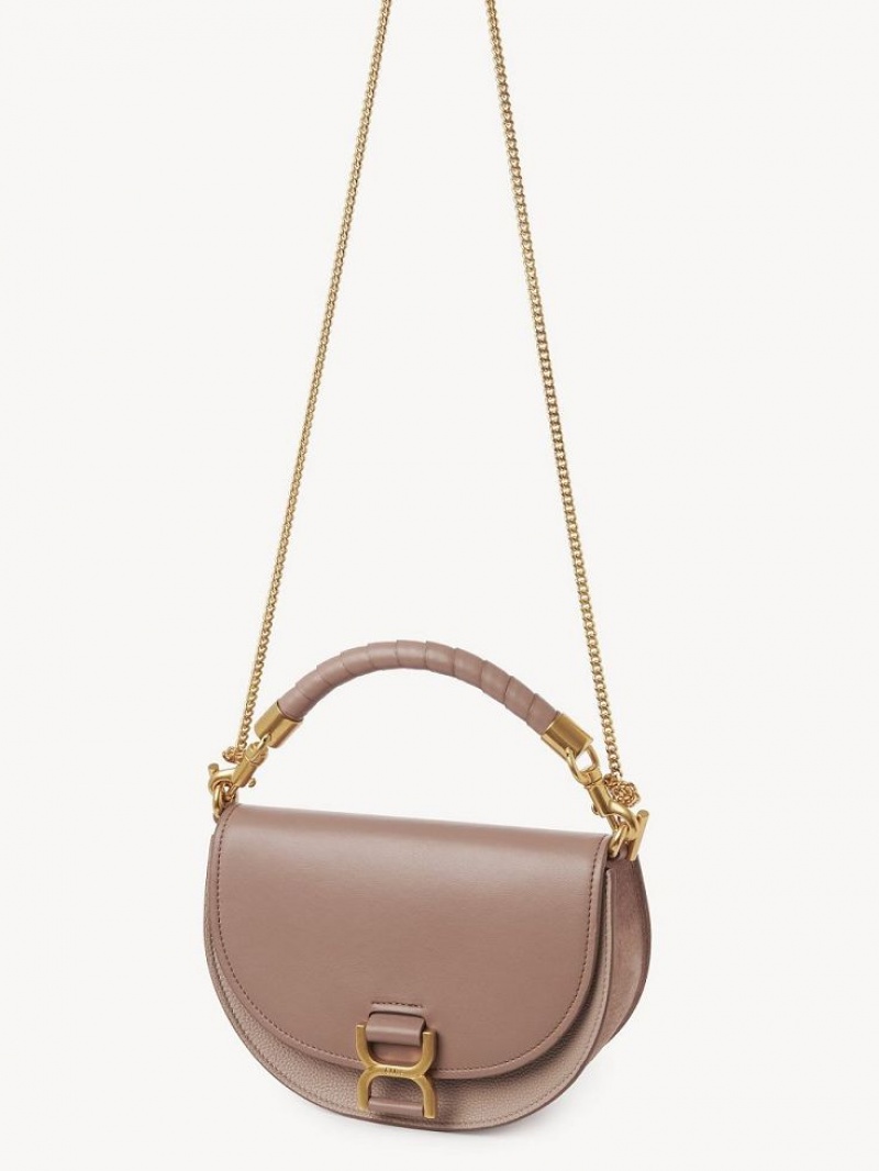 Torba Crossbody Chloe Marcie Chain Flap Brązowe | CHE-SR13618