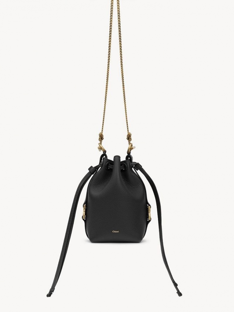 Torba Crossbody Chloe Marcie Micro Bucket Czarne | CHE-SR13576