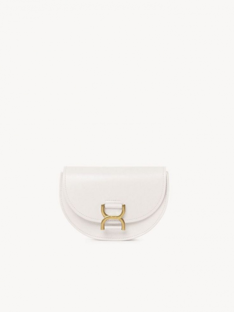 Torba Crossbody Chloe Marcie Mini Flap Białe | CHE-SR13587