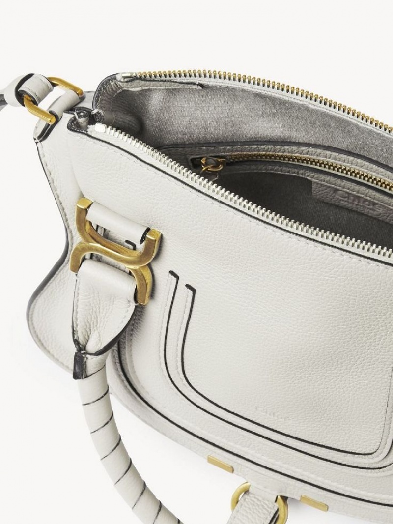 Torba Crossbody Chloe Marcie Small Double Carry Białe | CHE-SR13550