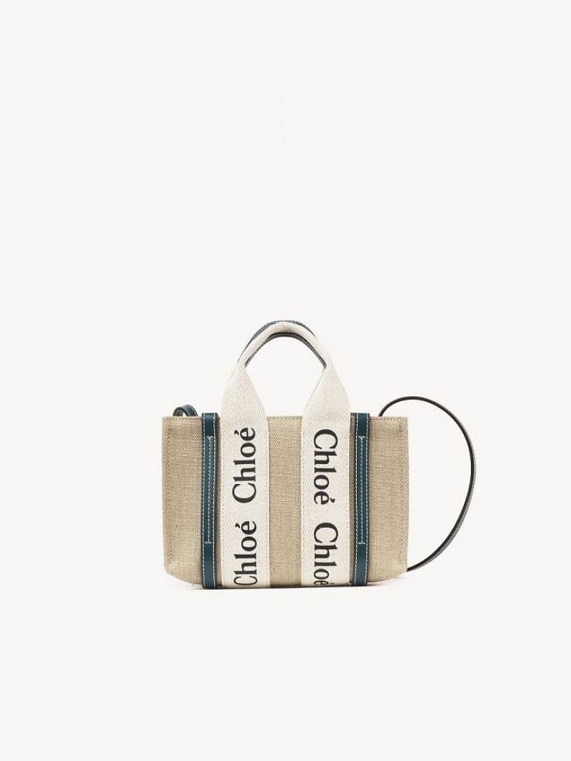 Torba Crossbody Chloe Mini Woody Ciemny Turkusowe | CHE-SR13500