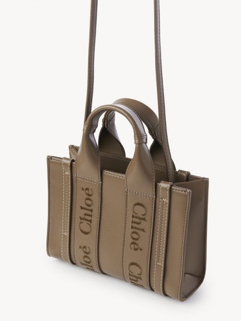 Torba Crossbody Chloe Mini Woody Zielone | CHE-SR13521