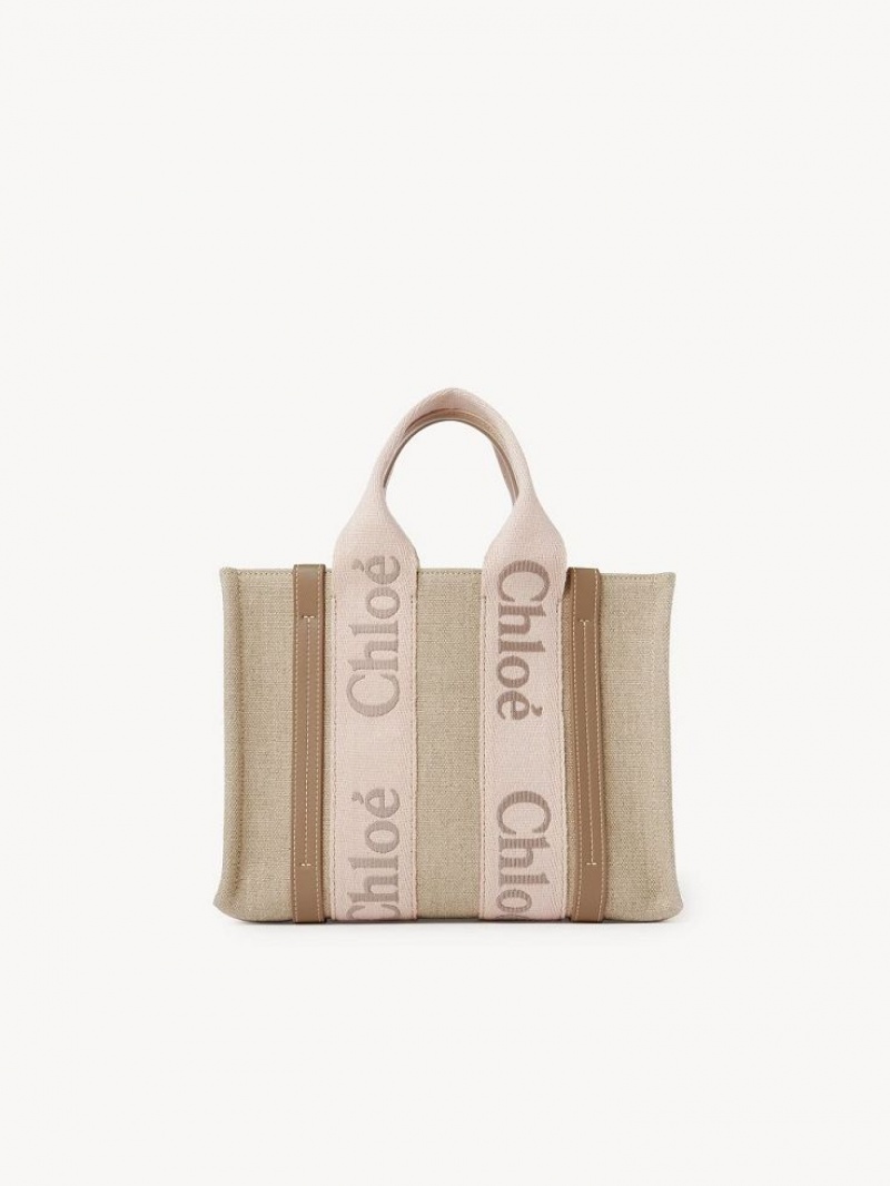 Torba Crossbody Chloe Small Woody Beżowe | CHE-SR13623