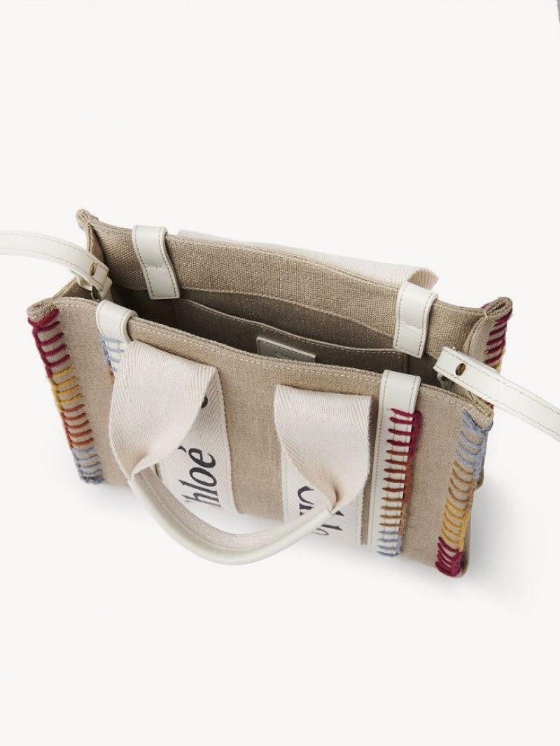 Torba Crossbody Chloe Small Woody Białe | CHE-SR13514