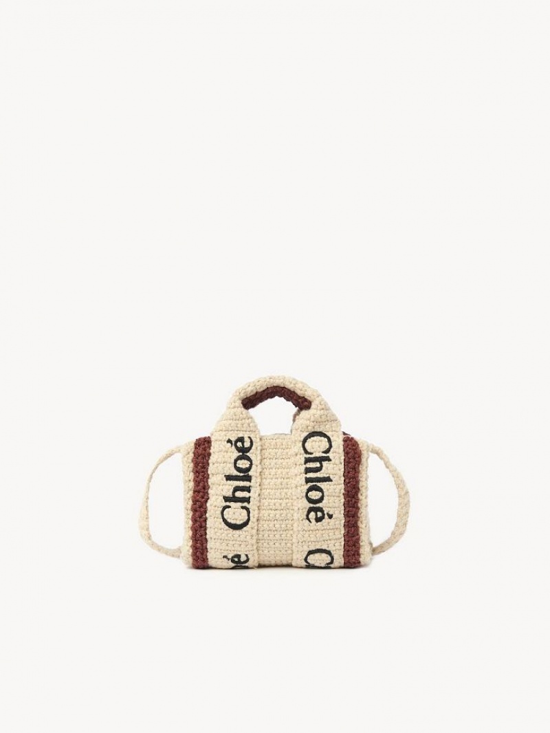 Torba Crossbody Chloe Woody Nano Brązowe Beżowe | CHE-SR13524