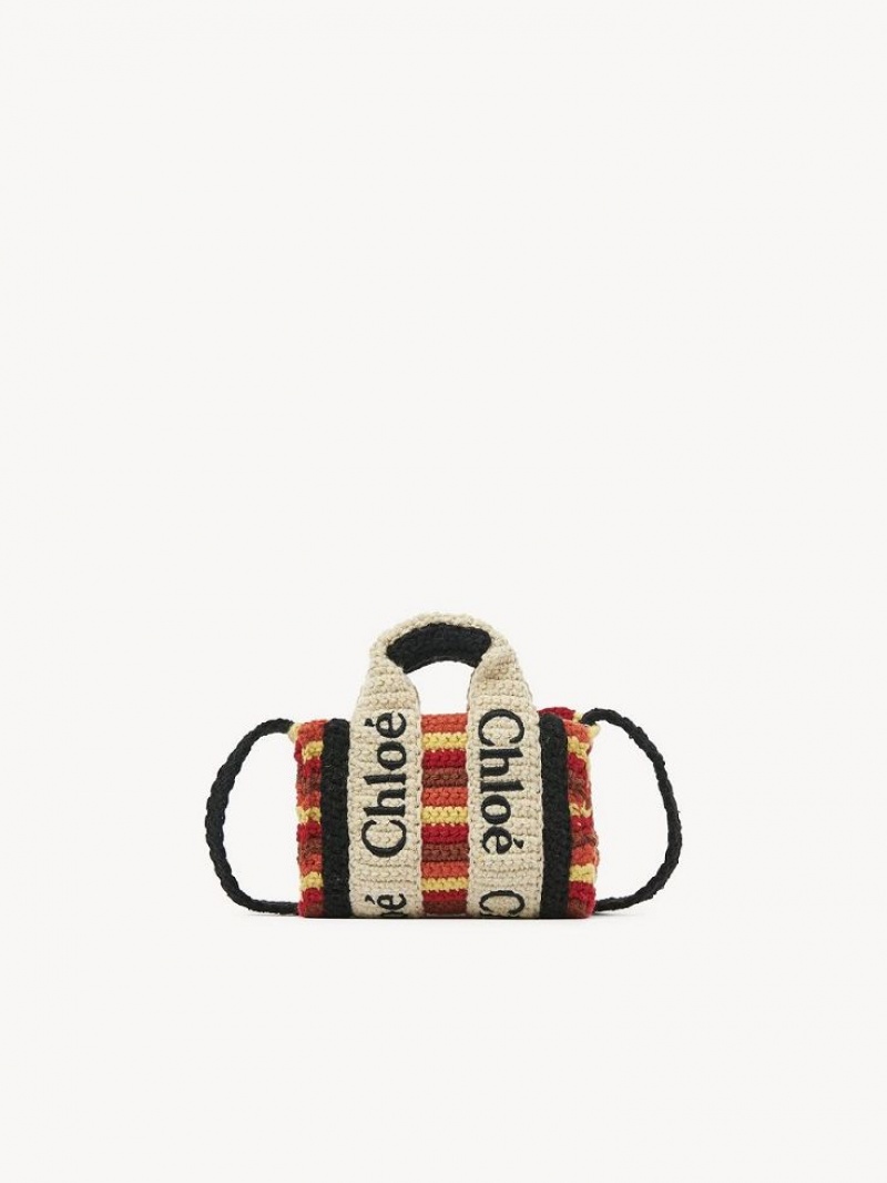 Torba Crossbody Chloe Woody Nano Kolorowe Brązowe | CHE-SR13523