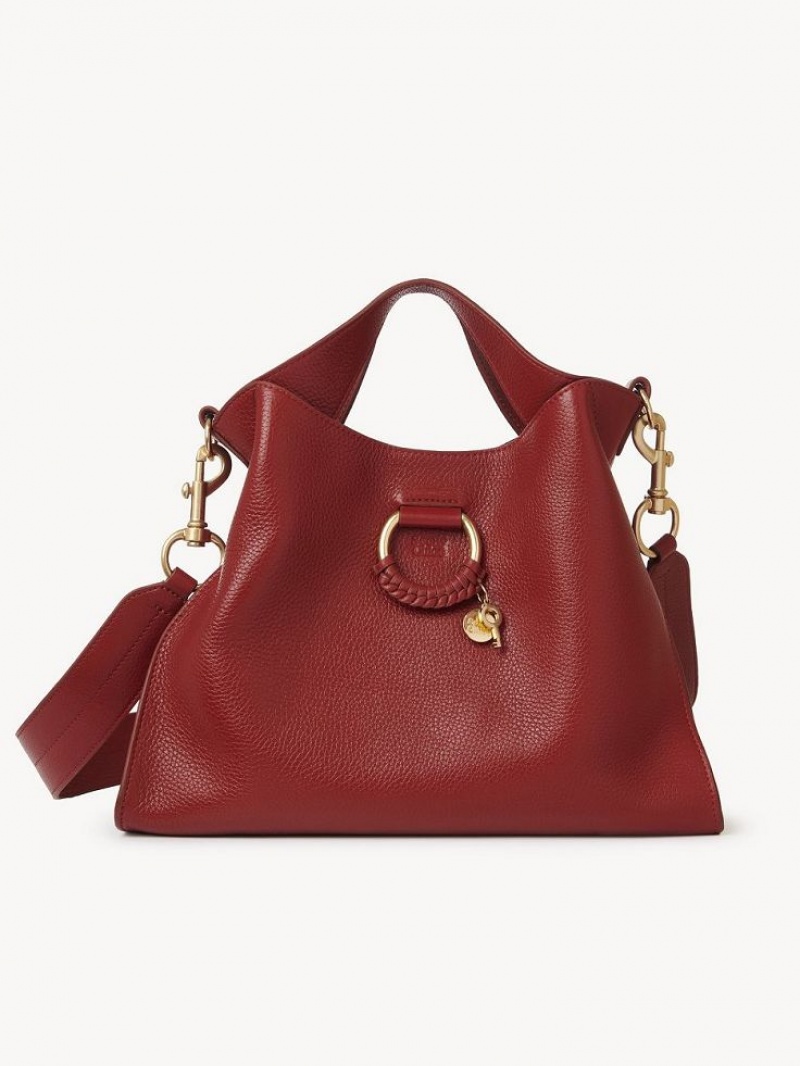 Torby Przez Ramię Chloe Joan Small Top Handle Czerwone | CHE-SR14601