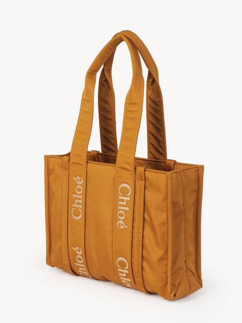 Torby Przez Ramię Chloe Medium Woody Żółte | CHE-SR13411