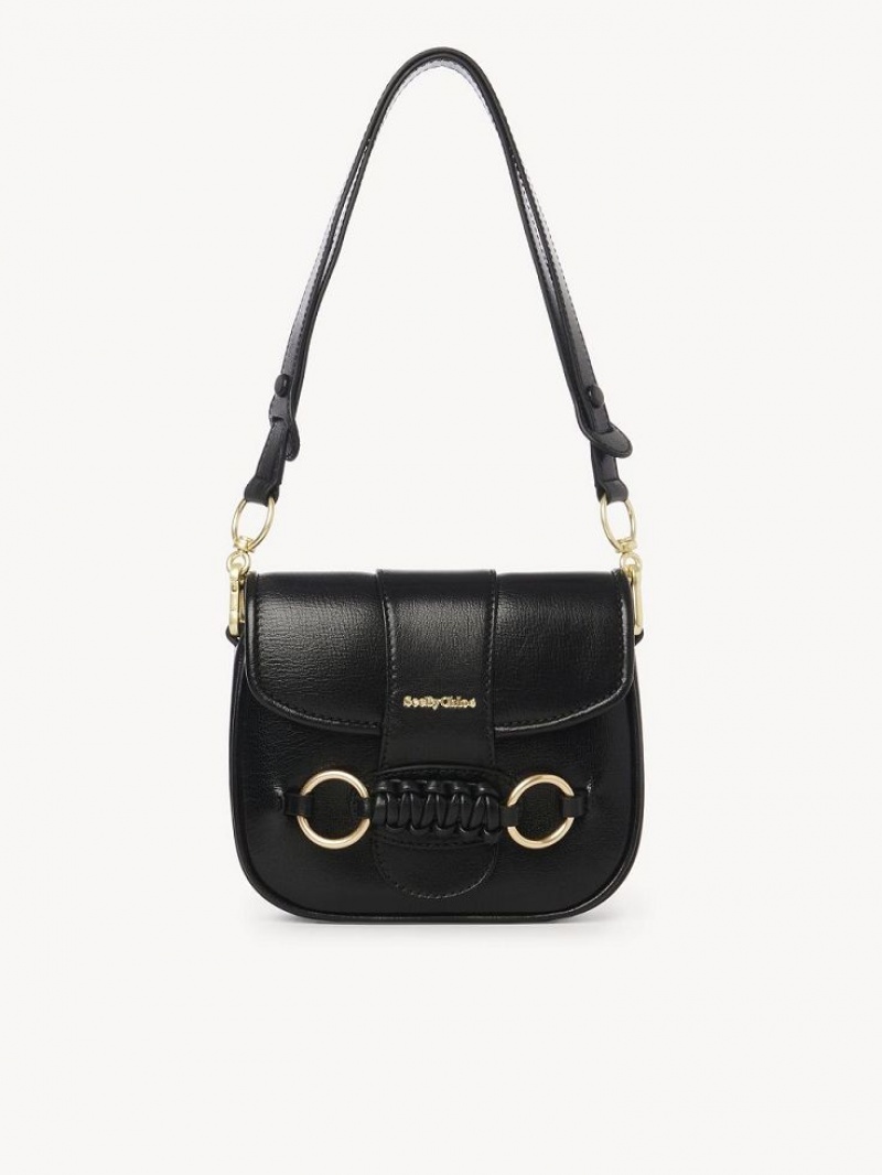 Torby Przez Ramię Chloe Saddie Satchel Czarne | CHE-SR14631