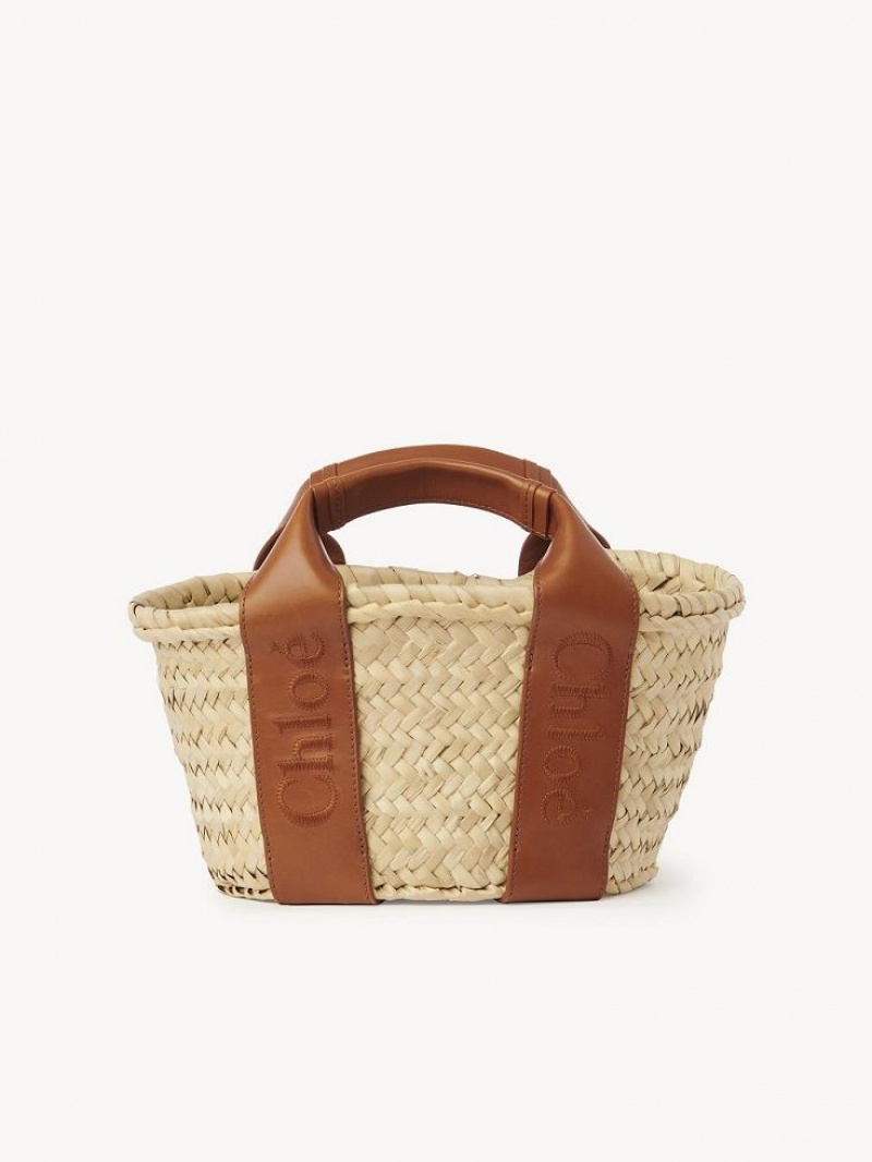 Torby Przez Ramię Chloe Sense Small Basket Brązowe | CHE-SR13403