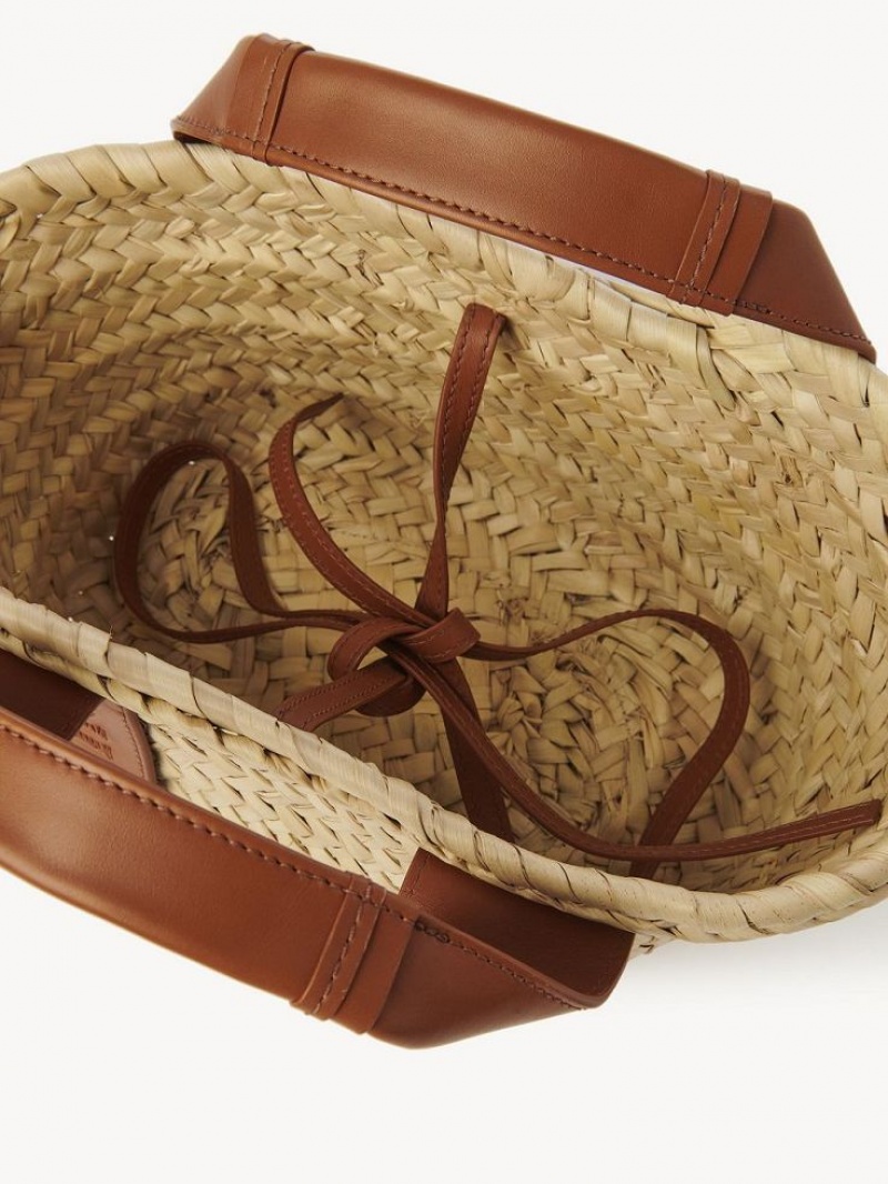 Torby Przez Ramię Chloe Sense Small Basket Brązowe | CHE-SR13403