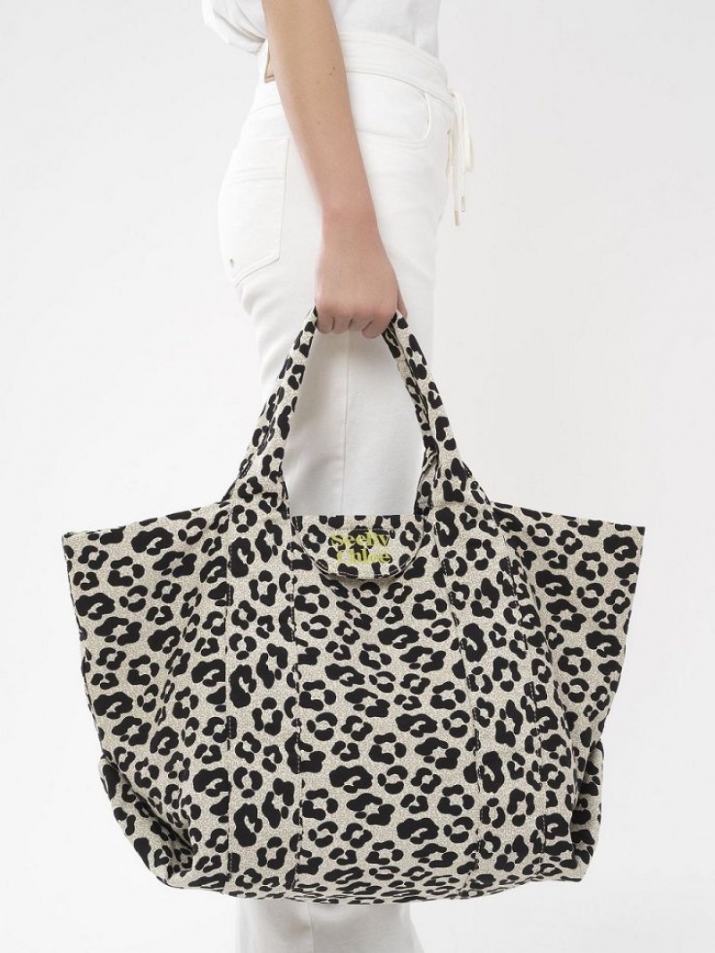 Torby Tote Chloe Laetizia Beżowe | CHE-SR14699