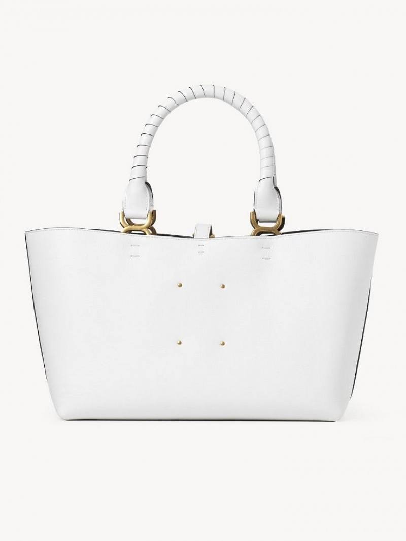 Torby Tote Chloe Marcie Small Białe | CHE-SR13302