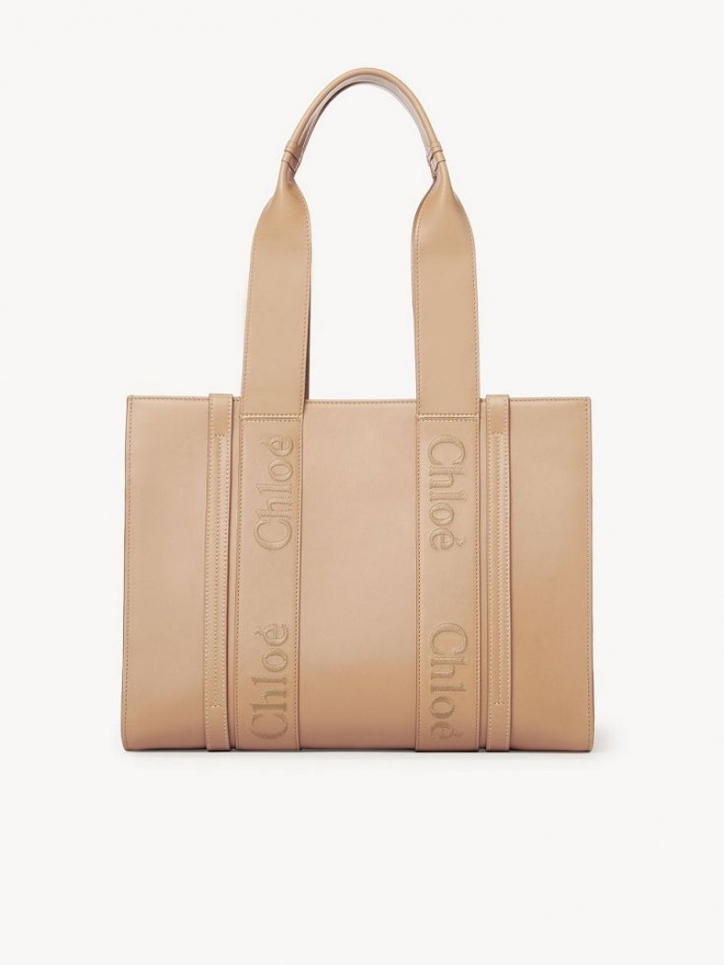 Torby Tote Chloe Medium Woody Głęboka Brązowe | CHE-SR13353