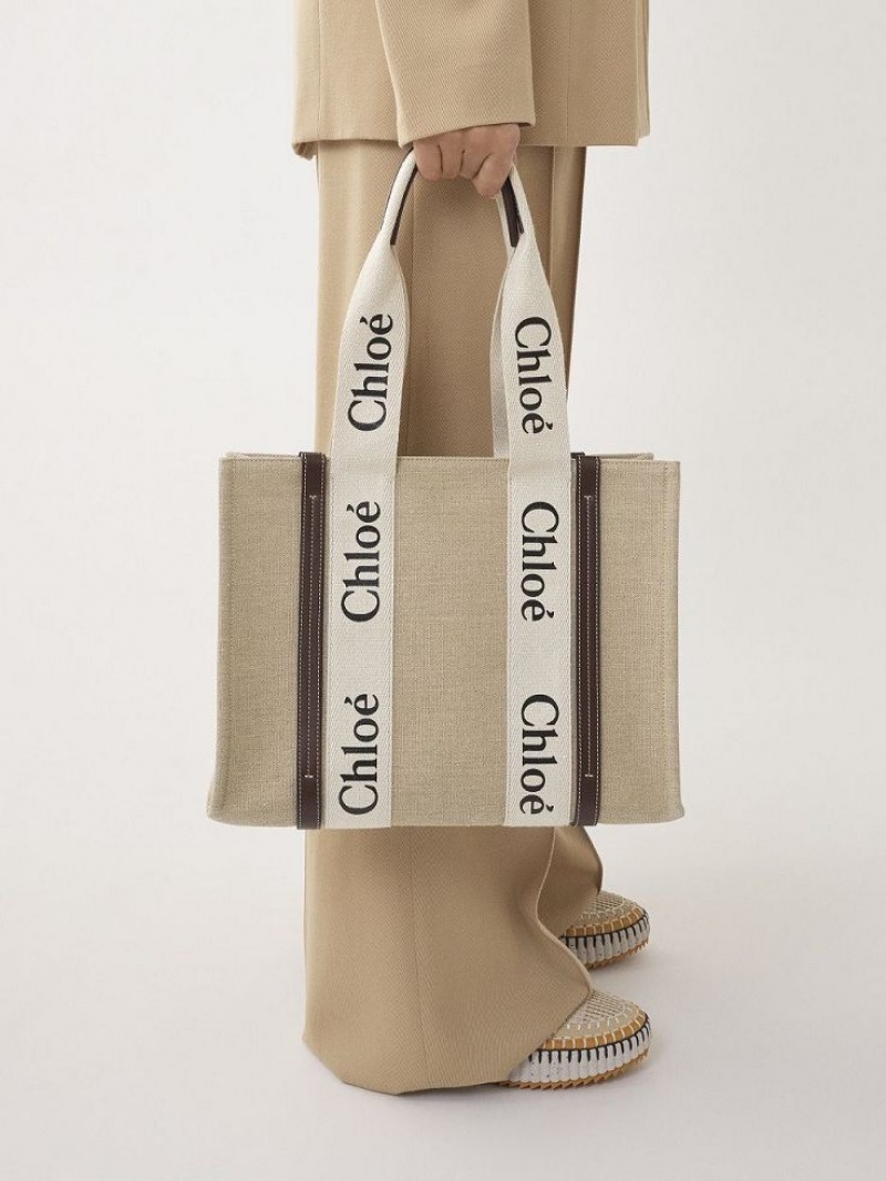 Torby Tote Chloe Medium Woody Jasny | CHE-SR13362