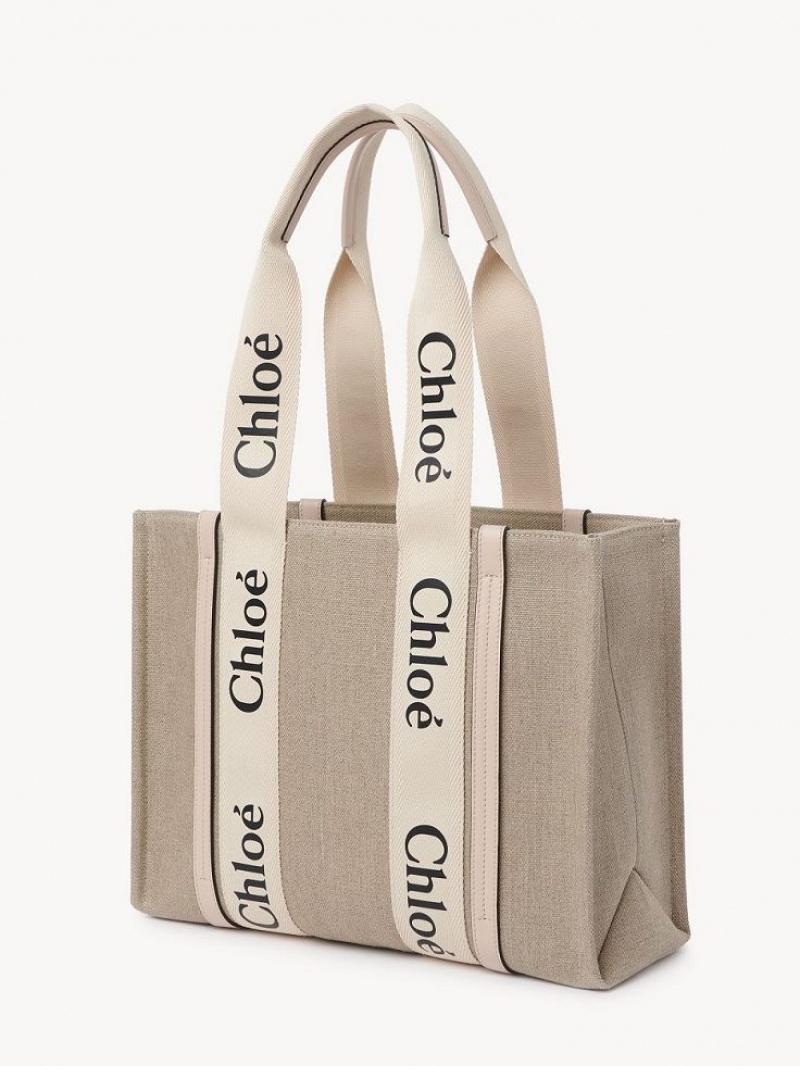 Torby Tote Chloe Medium Woody Różowe | CHE-SR13393