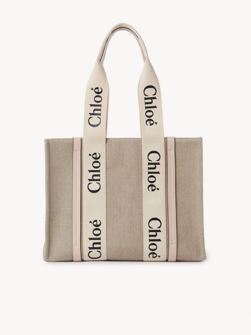 Torby Tote Chloe Medium Woody Różowe | CHE-SR13393