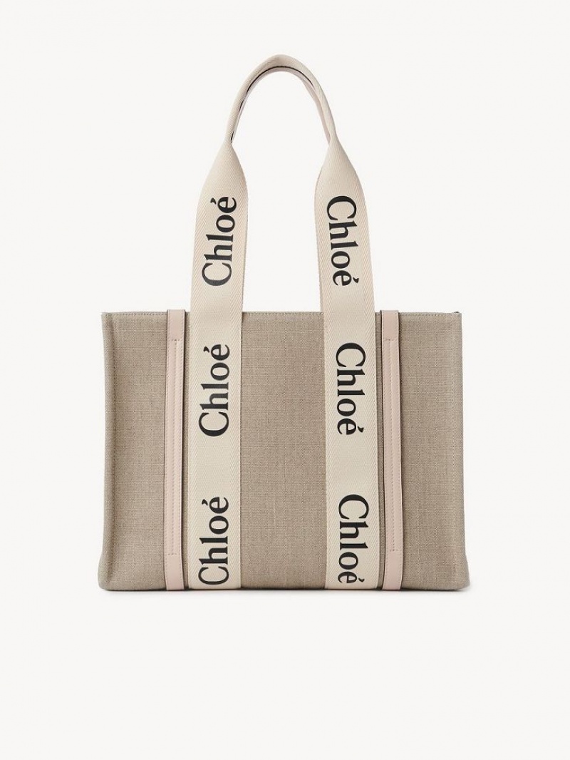 Torby Tote Chloe Medium Woody Różowe | CHE-SR13393