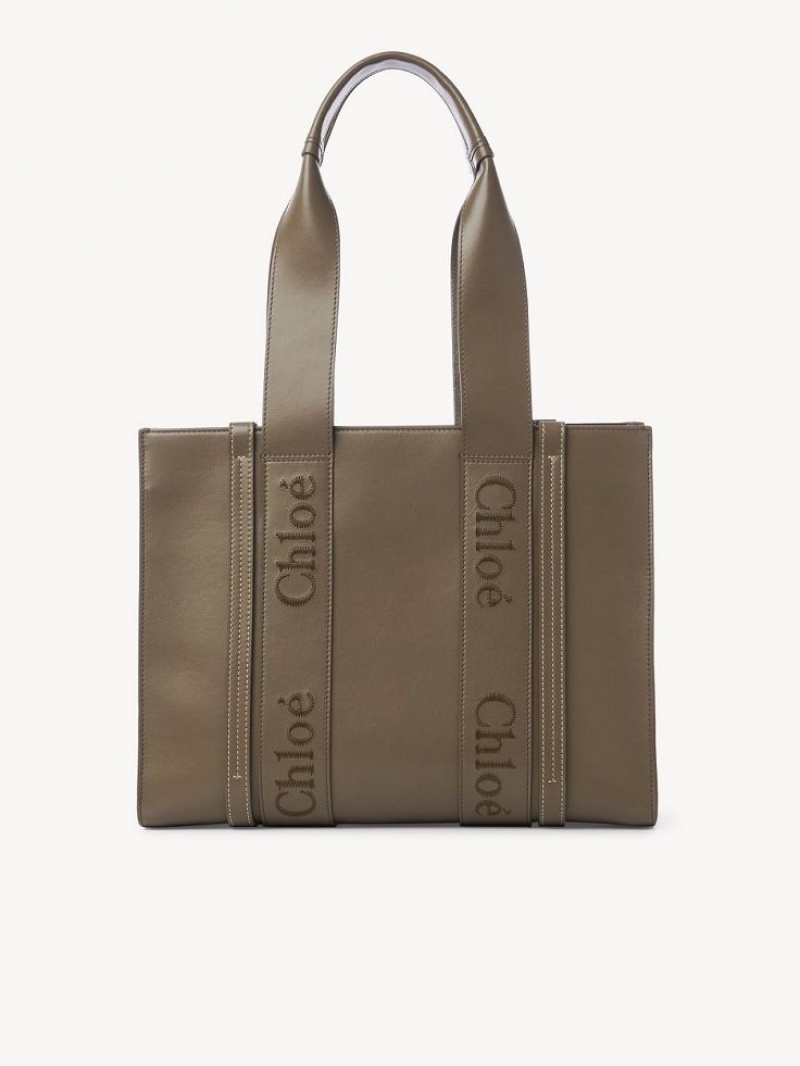 Torby Tote Chloe Medium Woody Zielone | CHE-SR13340