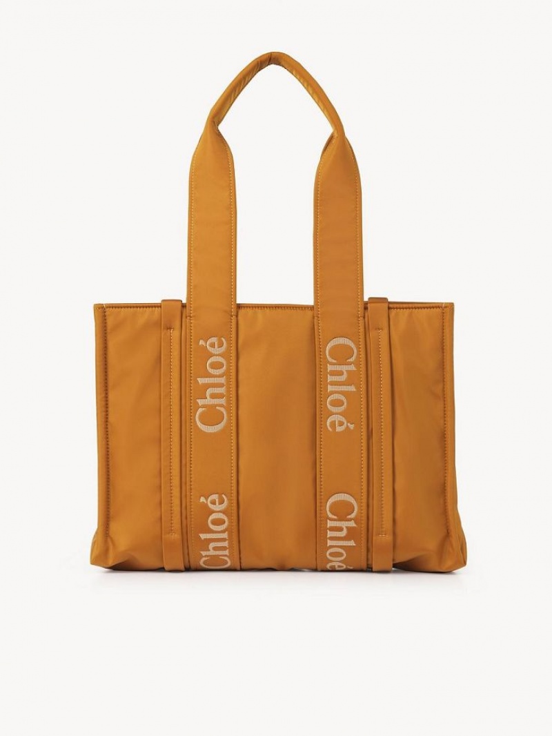 Torby Tote Chloe Medium Woody Żółte | CHE-SR13287