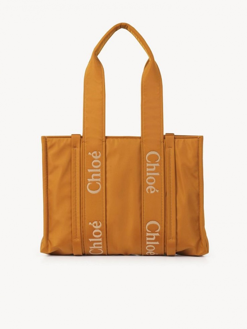 Torby Tote Chloe Medium Woody Żółte | CHE-SR13287