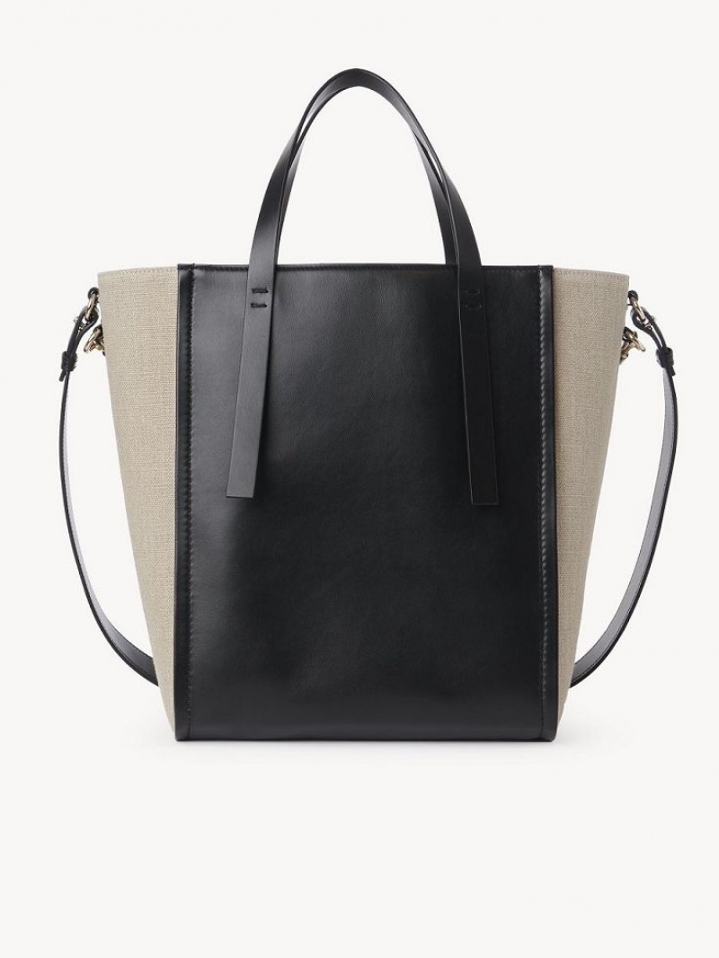 Torby Tote Chloe Sense Medium Czarne | CHE-SR13358