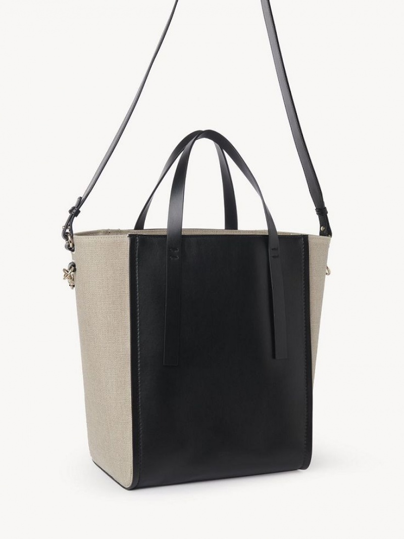 Torby Tote Chloe Sense Medium Czarne | CHE-SR13358