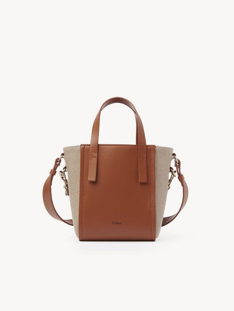 Torby Tote Chloe Sense Small Brązowe | CHE-SR13285