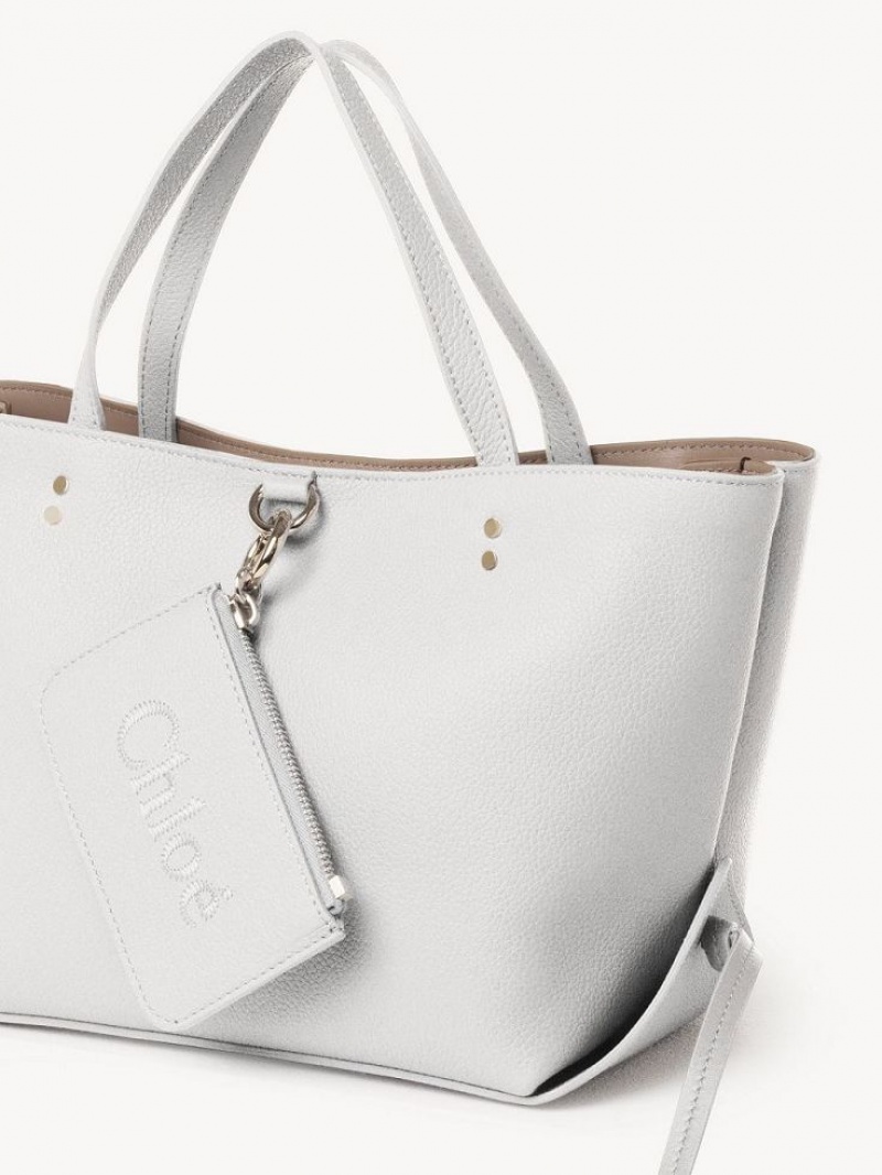 Torby Tote Chloe Sense Small East-west Białe | CHE-SR13328