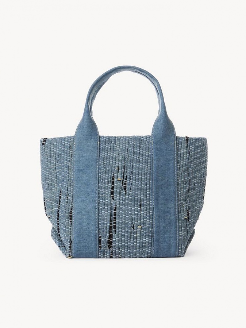 Torby Tote Chloe Small Laetizia Niebieskie | CHE-SR14709