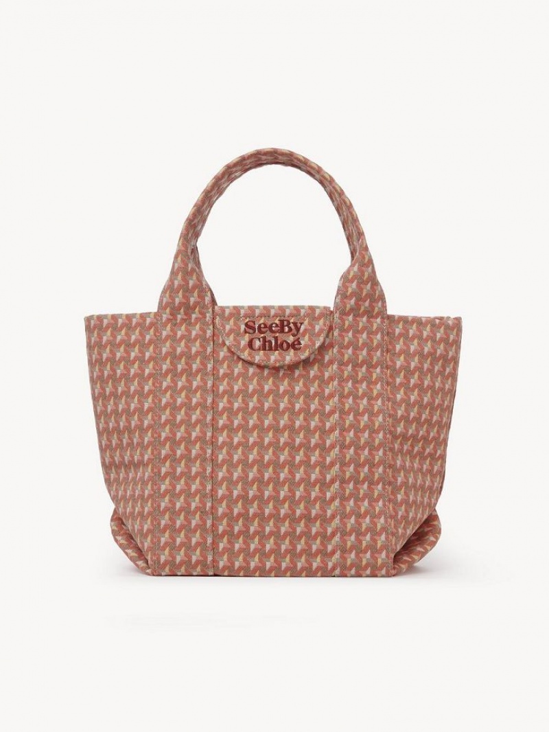 Torby Tote Chloe Small Laetizia Pomarańczowe | CHE-SR14702