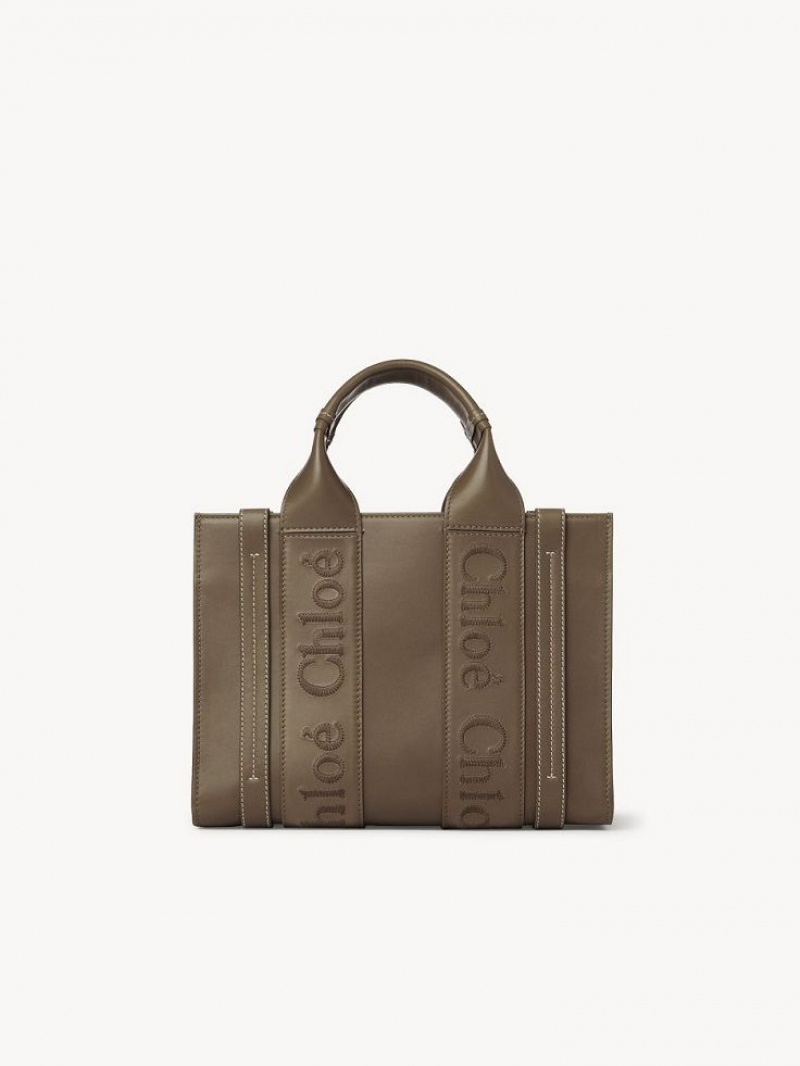 Torby Tote Chloe Small Woody Zielone | CHE-SR13339