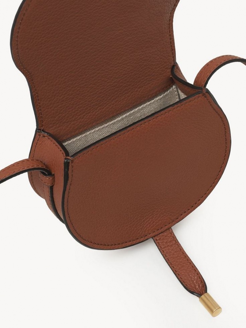 Torebki Małe Chloe Marcie Nano Saddle Brązowe | CHE-SR13684