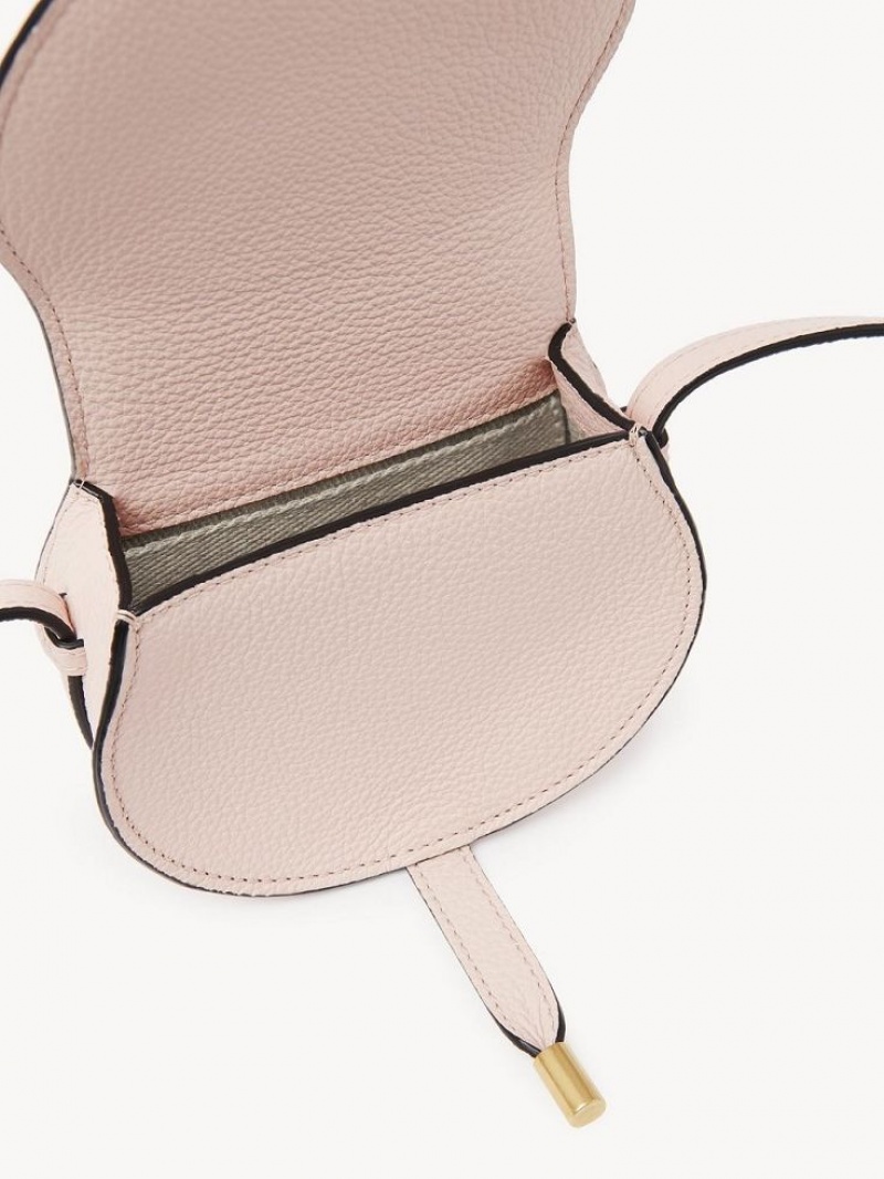 Torebki Małe Chloe Marcie Nano Saddle Różowe | CHE-SR13695