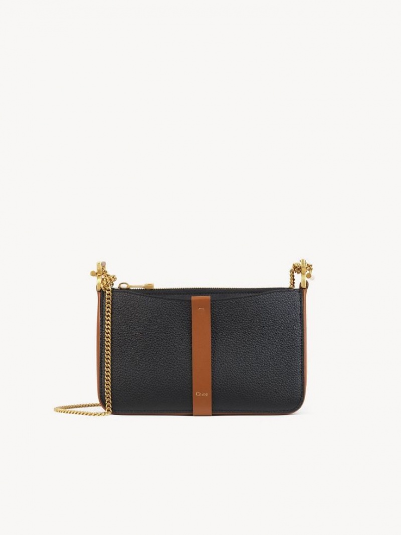 Torebki Małe Chloe Marcie Pouch On Chain Czarne | CHE-SR13704