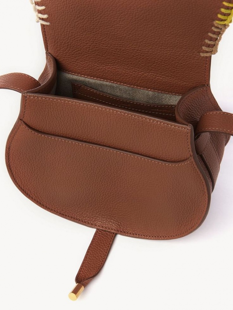 Torebki Małe Chloe Marcie Small Saddle Brązowe | CHE-SR13664