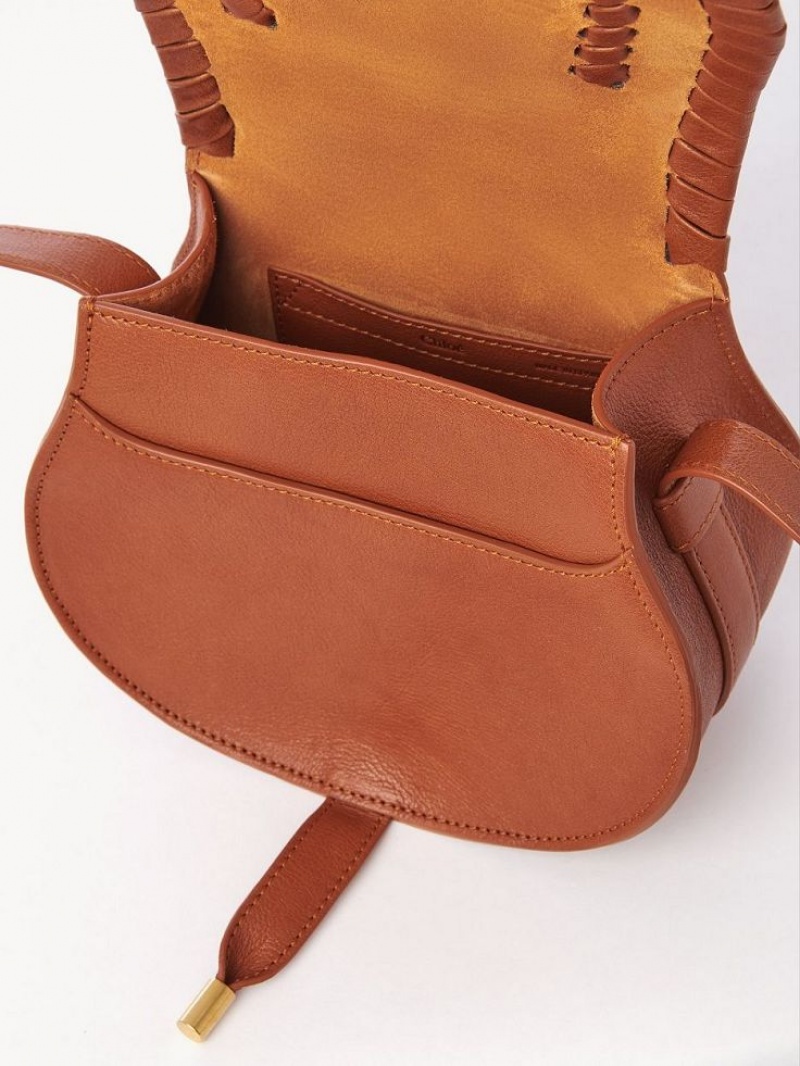 Torebki Małe Chloe Marcie Small Saddle Pomarańczowe | CHE-SR13665