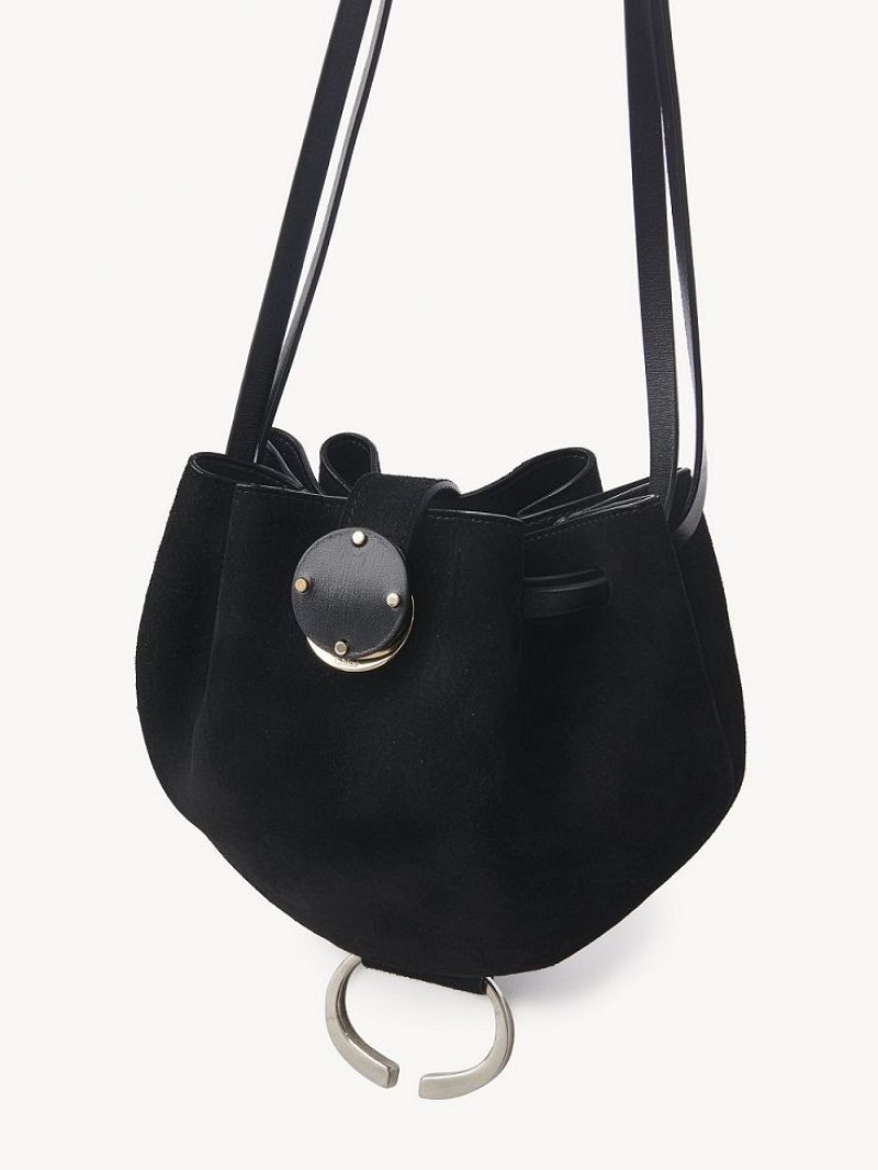 Torebki Małe Chloe Round Pouch Czarne | CHE-SR13708