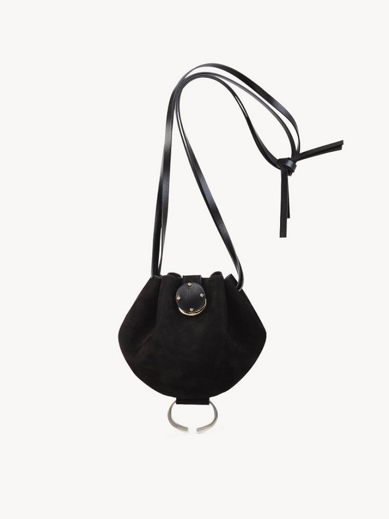 Torebki Małe Chloe Round Pouch Czarne | CHE-SR13708