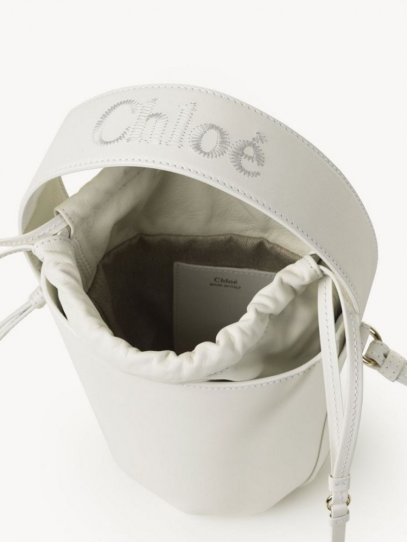 Torebki Małe Chloe Sense Bucket Białe | CHE-SR13677