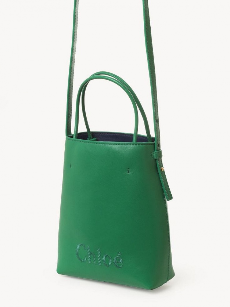 Torebki Małe Chloe Sense Tote Zielone | CHE-SR13732