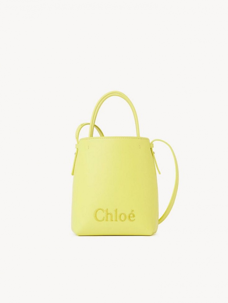 Torebki Małe Chloe Sense Tote Żółte | CHE-SR13672