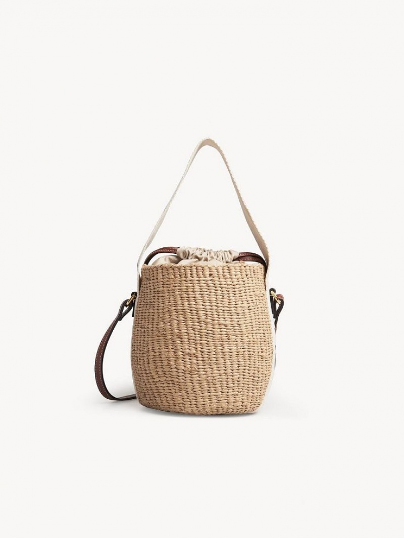 Torebki Małe Chloe Small Woody Basket Białe | CHE-SR13659