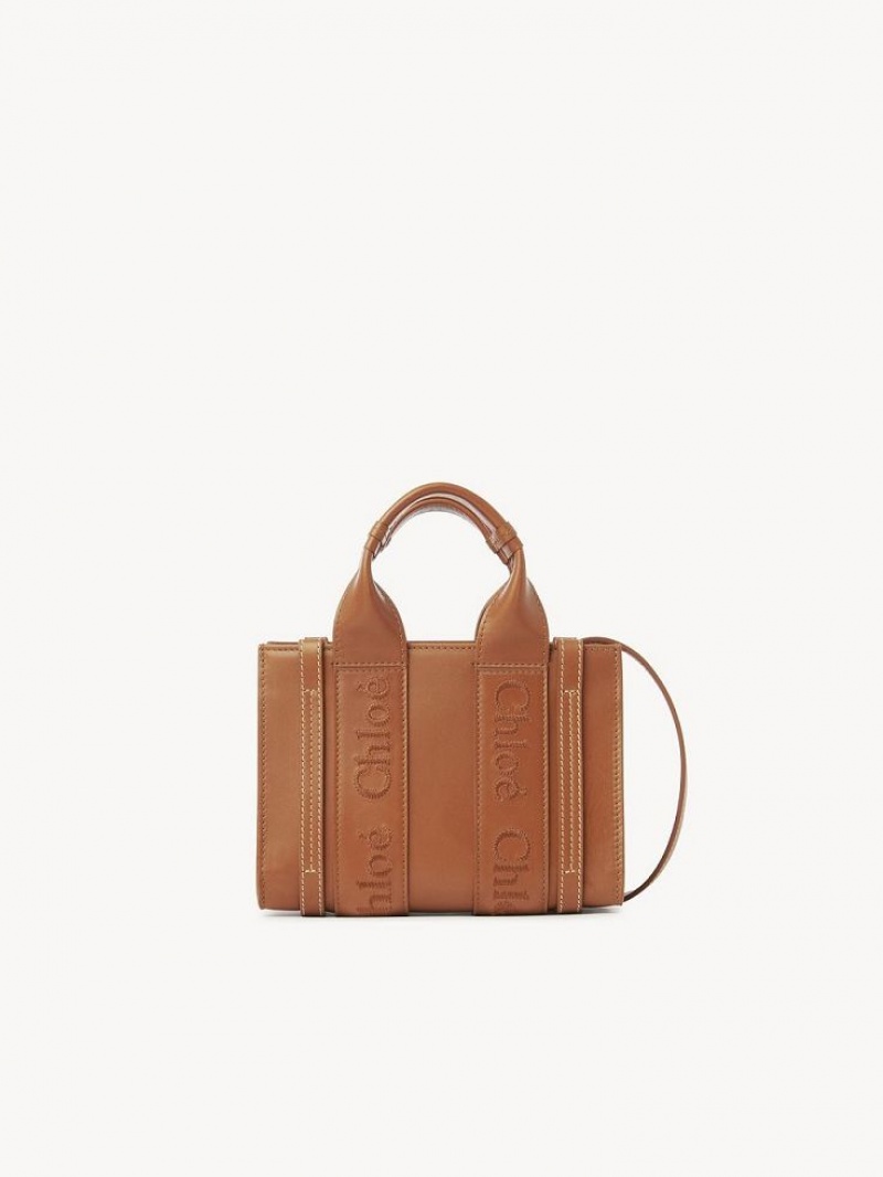 Torebki Małe Chloe Woody Tote 1 Brązowe | CHE-SR13726