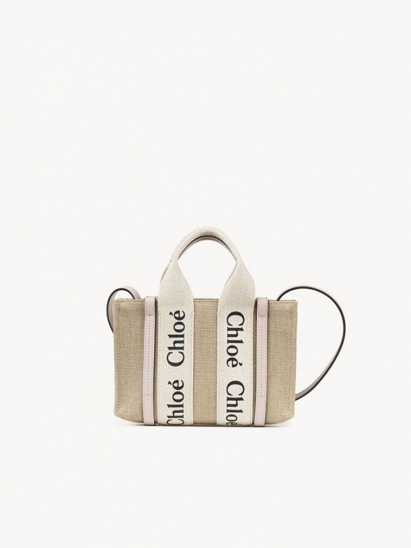 Torebki Małe Chloe Woody Tote 3 Różowe | CHE-SR13691